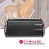 Home Basics Roll Up Lid Steel Bread Box, Black BB40201